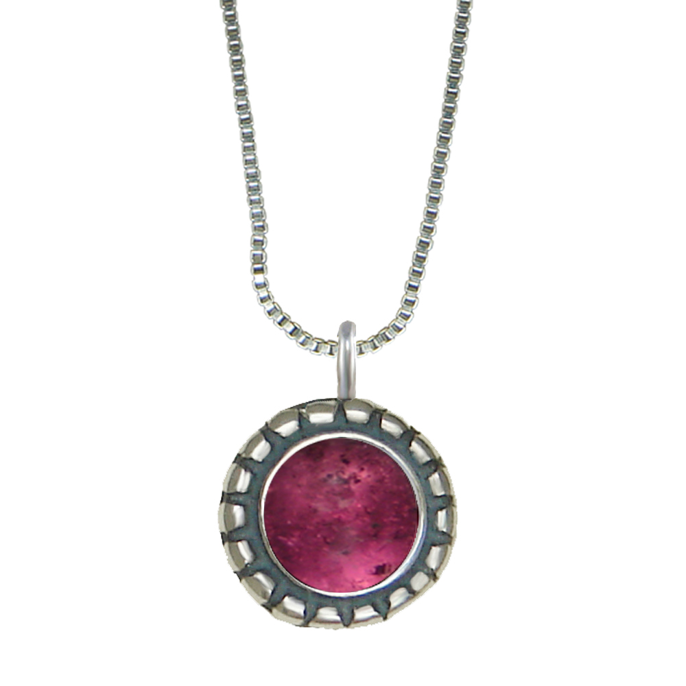 Sterling Silver Little Pink Pendant Necklace